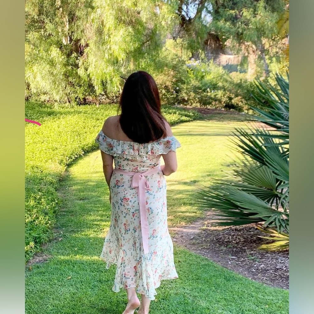LoveShackFancy Floral Ruffle Blouse